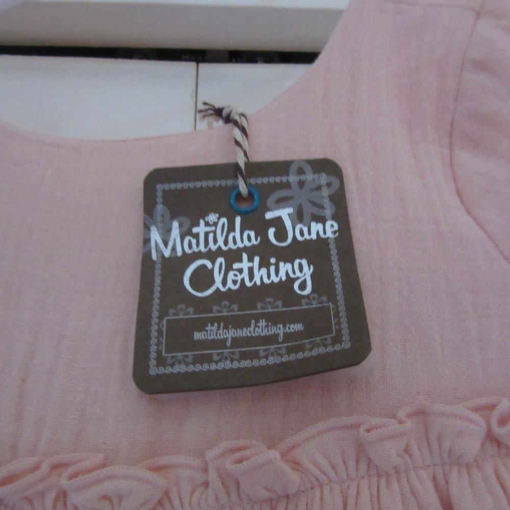 New w Tag, Matilda Jane Forever and Ever Pink Lined Ruffle Girls Dress in Size 2 - Picture 4 of 8